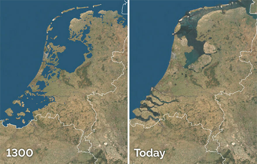 Map Showing Netherland's Progress In Flood Management (Source: Earthmagazine)