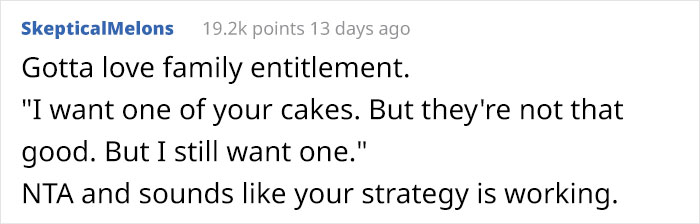 Hobbyist Baker Puts A High Price On Their Cakes Because They Want To Avoid Making Too Many Of Them, Family Calls Them A Jerk Hobbyist Baker Puts A High Price On Their Cakes Because They Want To Avoid Making Too Many Of Them, Family Calls Them A Jerk