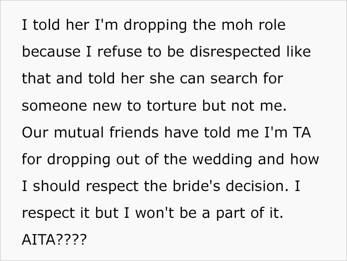 Woman Gets Labeled A Jerk For Refusing To Attend Friend’s Wedding After Her Fiance Is Not Invited Woman Gets Labeled A Jerk For Refusing To Attend Friend’s Wedding After Her Fiance Is Not Invited
