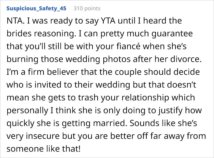 Woman Gets Labeled A Jerk For Refusing To Attend Friend’s Wedding After Her Fiance Is Not Invited Woman Gets Labeled A Jerk For Refusing To Attend Friend’s Wedding After Her Fiance Is Not Invited