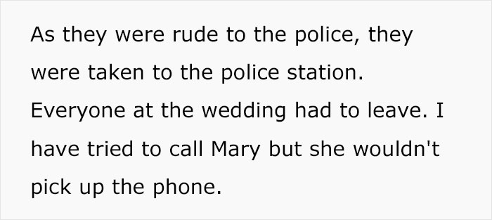 The wife takes the newlyweds to the police station after the bride is caught wearing her husband's ex-wife's dress, wondering if she's an idiot.