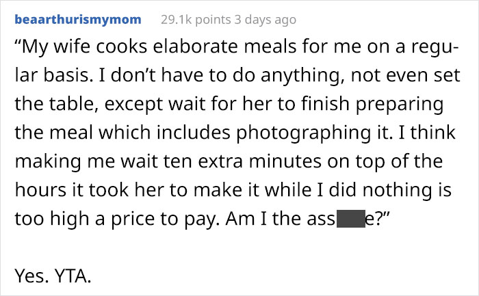 Petty Husband Annoyed That His Wife Always Takes Photos Of The Food She Makes, Ruins It To Prove A Point Petty Husband Annoyed That His Wife Always Takes Photos Of The Food She Makes, Ruins It To Prove A Point