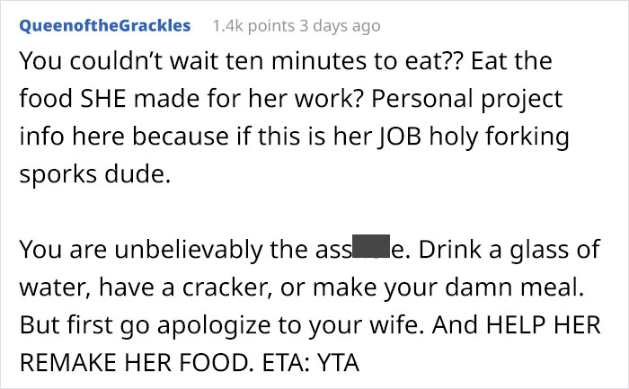 Petty Husband Annoyed That His Wife Always Takes Photos Of The Food She Makes, Ruins It To Prove A Point Petty Husband Annoyed That His Wife Always Takes Photos Of The Food She Makes, Ruins It To Prove A Point
