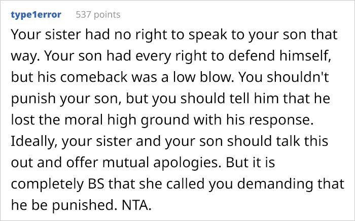 “She Attacked Him First”: Family Feud Ensues After Dad Refuses To Punish His Son For Standing Up Against His Homophobic Aunt