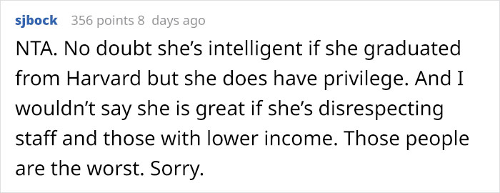 Ivy League Girlfriend Looks Down On Lower Pay Workers Gets Reminded How Privileged She Is By