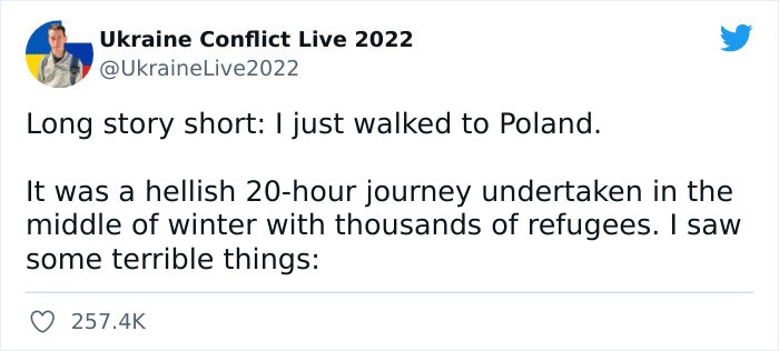 American Walks 20 Hours To Escape Ukraine, Shares "The Worst Night" Of His Life In A Viral Twitter Thread American Walks 20 Hours To Escape Ukraine, Shares "The Worst Night" Of His Life In A Viral Twitter Thread