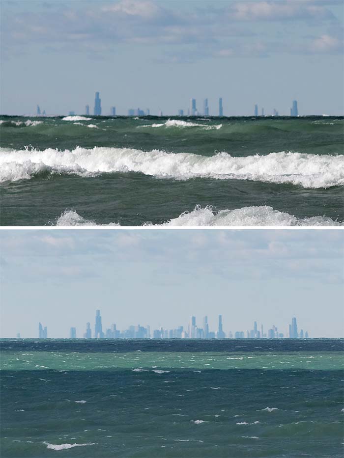 Climbing A Dune In Indiana, You Can See Shorter Buildings In Chicago The Higher You Go