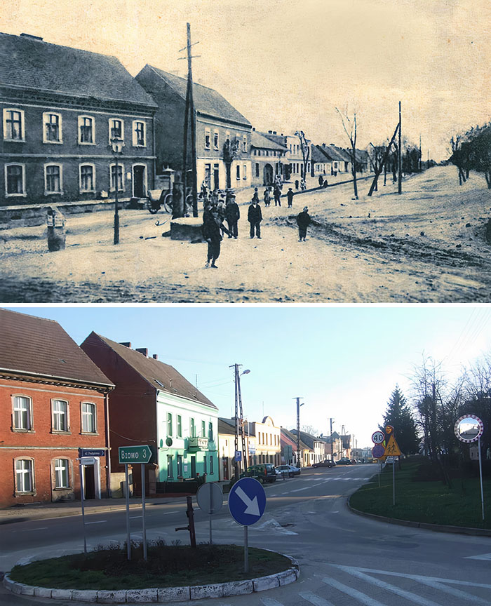 The Same Place, 100 Years Apart. Poland
