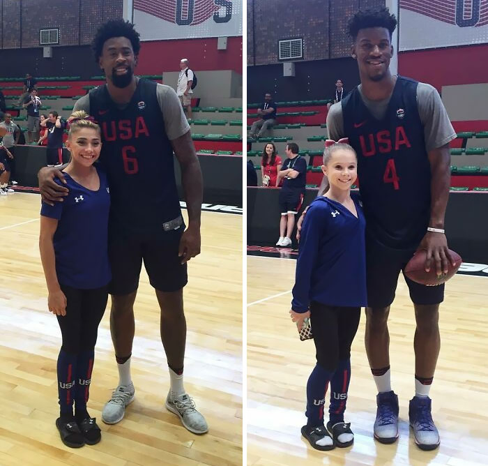 The Size Difference Between Basketball Players And Gymnasts