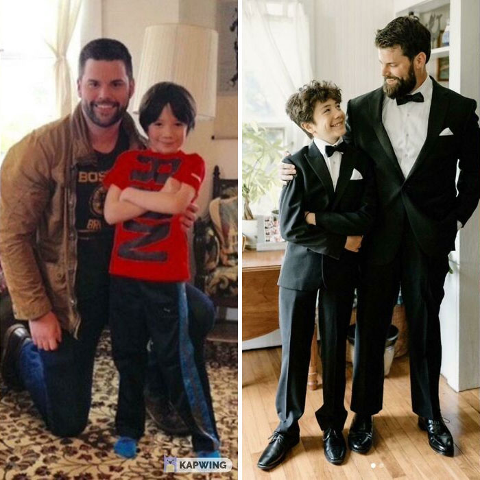 I Am A Big Brother With "Big Brothers Big Sisters". Here Is The First Day I Met My Little Brother And The Day He Served As My Best Man - 6 Years Later