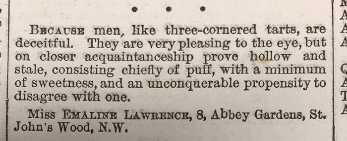 Victorian Magazine Asked Spinsters Why They Were Single And The Answers Are Hilariously Savage