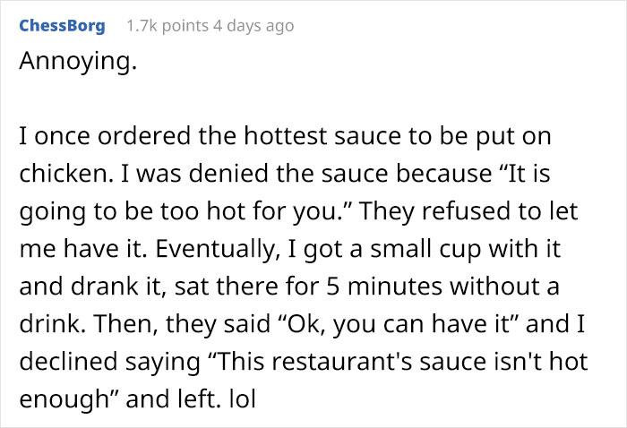 Waiter Wants To "Protect" Woman's Slim Figure, Swaps Her Order For Chicken Waiter Wants To "Protect" Woman's Slim Figure, Swaps Her Order For Chicken