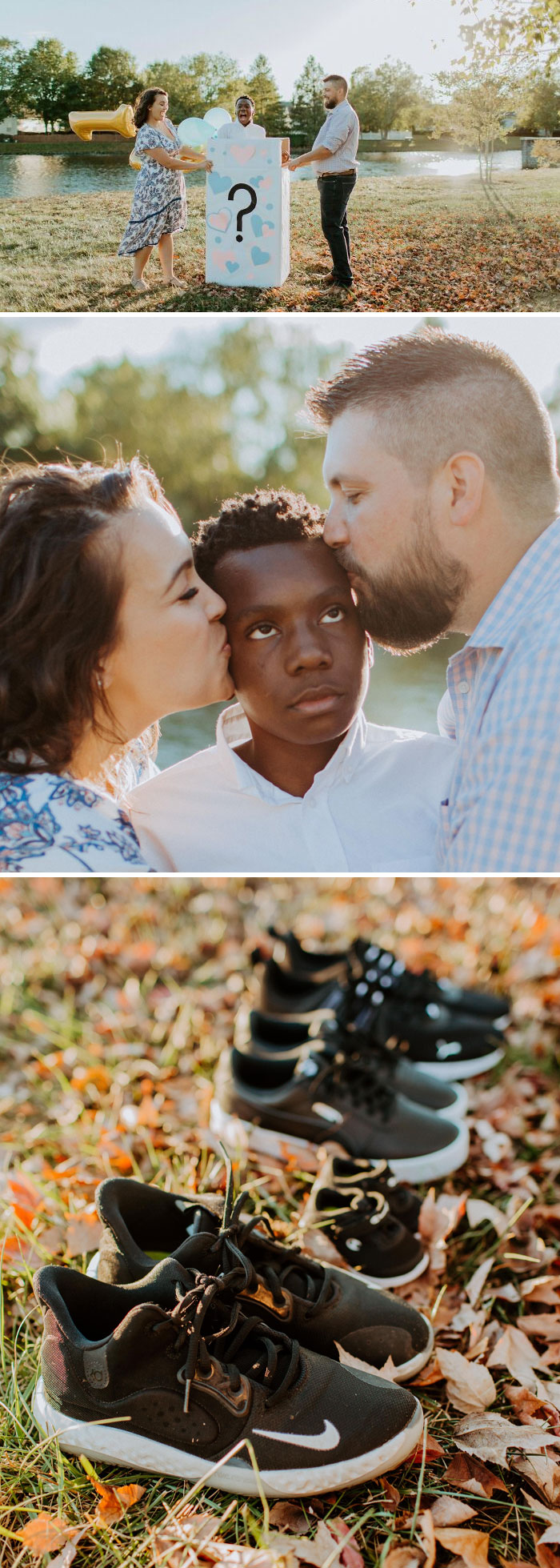 Had An "Adoption Reveal" Photo Shoot For Our Newly Adopted Teen, Complete With Teenage Eye Rolls