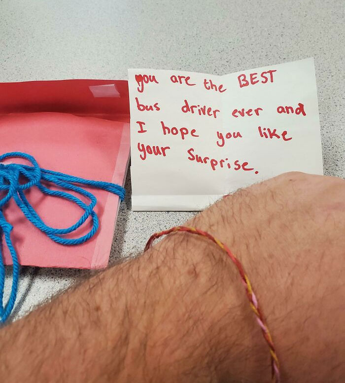 Surprise Bracelet From Two Of The Elementary School Girls I Drove For Every Day