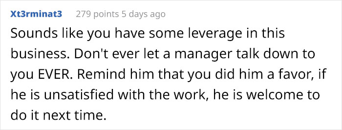 Employee Is Pushed Over The Line After Boss Berates Them For Being Late On Their Day Off Employee Is Pushed Over The Line After Boss Berates Them For Being Late On Their Day Off