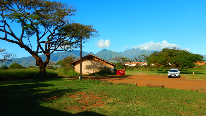 February In Hawaii, West Maui Mountains From Former Pu'unene School Area