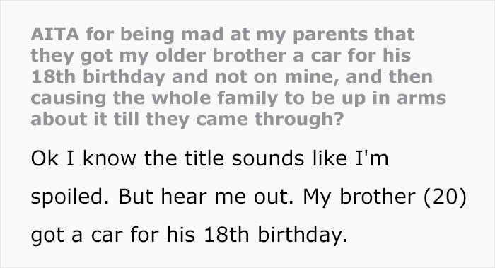 Family Drama Ensues As These Parents Gifted Their Older Son A Car On His 18th Birthday But Disappointed The Younger One When He Turned 18