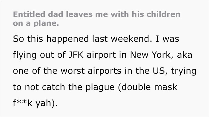 Woman On A Plane Realizes This Dad Just Left Her His Children To Look After During The Flight