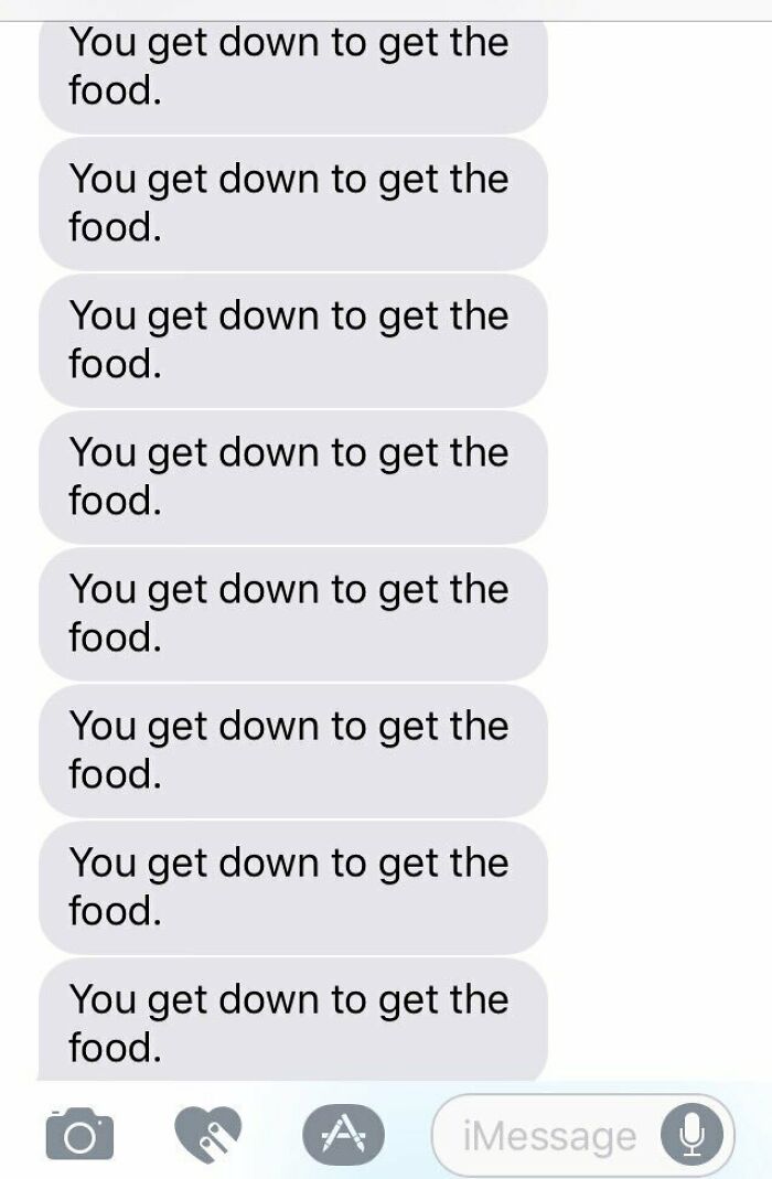 The Seamless Guy Arrived With My Food While I Was In A Call And Rapid Fire Texted Me 17 Times Before I Could Answer