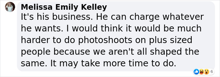 Photographer Charges $100 More For Plus-Size Models, Tries To Justify It Online But People Are Not Buying His Excuses Photographer Charges $100 More For Plus-Size Models, Tries To Justify It Online But People Are Not Buying His Excuses