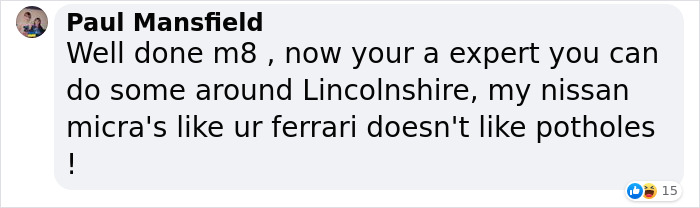“My Ferrari Can’t Go Through,” Jokes Sir Rod Stewart Whilst Filling In Potholes Near His Essex Home “My Ferrari Can’t Go Through,” Jokes Sir Rod Stewart Whilst Filling In Potholes Near His Essex Home