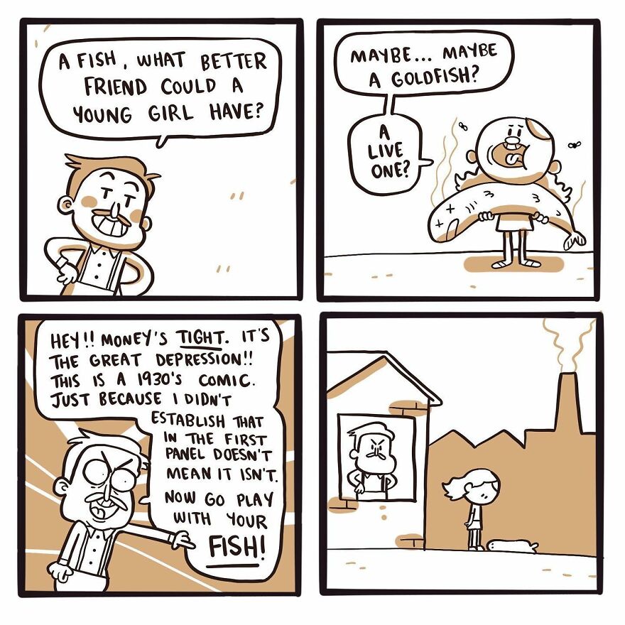 Artist Shows In Hilarious Comics The Absurdity Of Our Lives