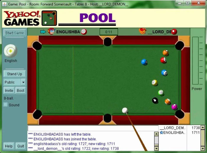 Pool By Yahoo! Chatrooms