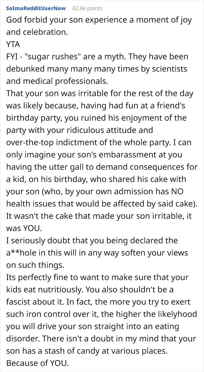 Mom Who Doesn’t Allow Her 8 Y.O. To Eat Cake Is Livid When She Finds Out His Friend Convinced Him To Eat It On His Birthday Mom Who Doesn’t Allow Her 8 Y.O. To Eat Cake Is Livid When She Finds Out His Friend Convinced Him To Eat It On His Birthday
