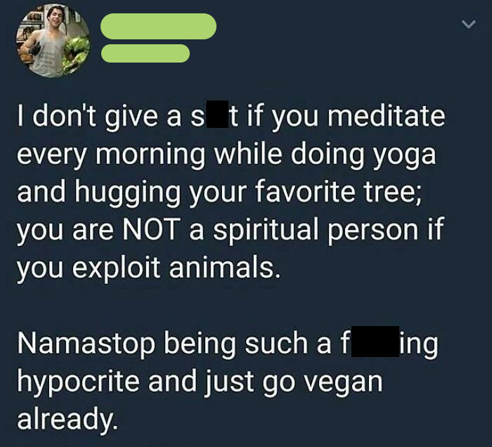 Spirituality Is For Vegans Only