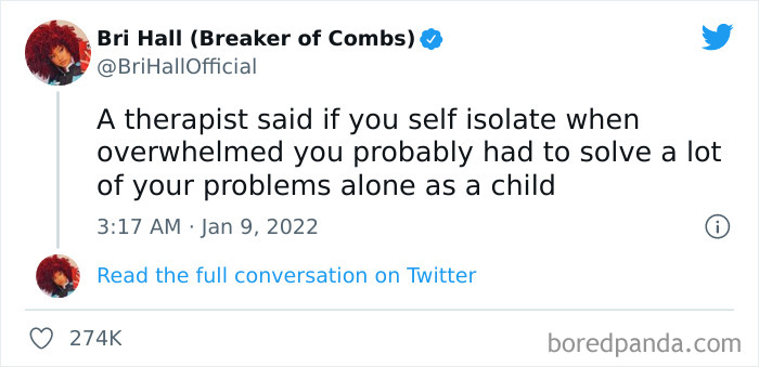 Oh.
i Thought I Was Just An Undercover Introvert 🤷‍♀️
i Am The Oldest Of Six Children, Essentially The Third Parent, But Even Growing Up I Tended To Try To Find As Much Alone Time As Possible To “Problem Solve”, I Wasn’t Able To Lean On The Adults Around Me To Take Charge.
do You Isolate Or Collaborate In Times Of Anxiety?
- @therealjoirizarry
📸 @brihallofficial
.
.
.
.
.
#introvert #extrovertedintrovert #dissacociation #anxietyproblems #mentalhealthmemes🖤 #traumahealing #familytrauma #asafeplaceinsideyourhead
