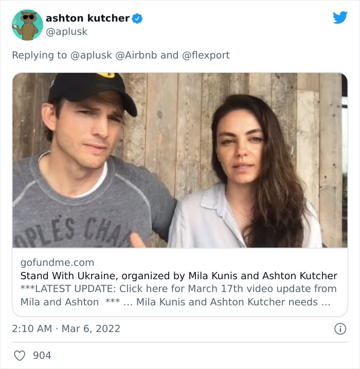 Zelenskyy Tweets A Thank You Message To Mila Kunis And Ashton Kutcher For Raising $35M For Ukraine And Not Stopping