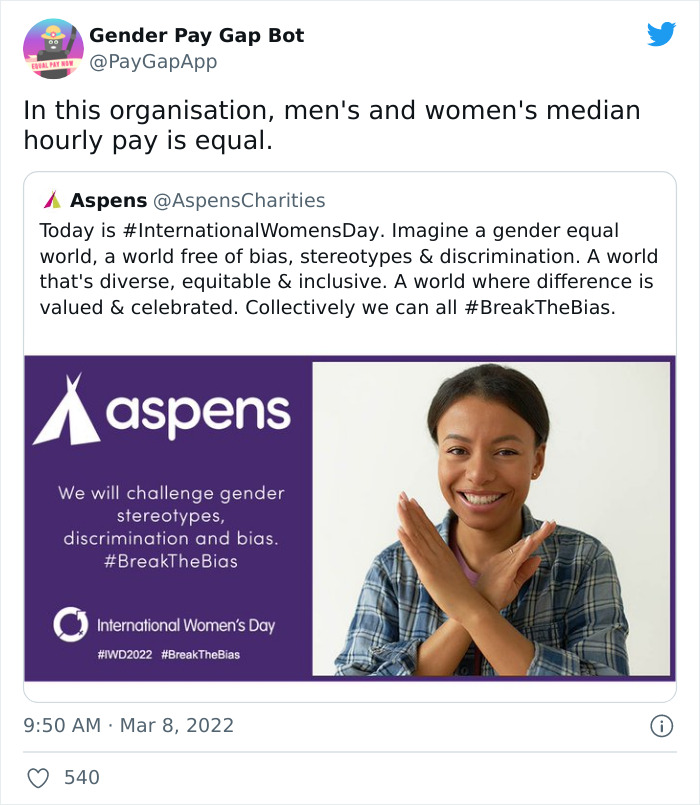 16 Companies That Posted A Celebratory Tweet For Women’s Day And Got Roasted By This Gender Pay Gap Bot