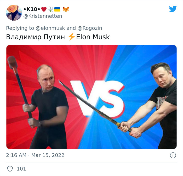 People Online Are Either Loving Or Hating Elon Musk Right Now For Inviting Putin To A Duel To Win Ukraine And Posting Memes People Online Are Either Loving Or Hating Elon Musk Right Now For Inviting Putin To A Duel To Win Ukraine And Posting Memes