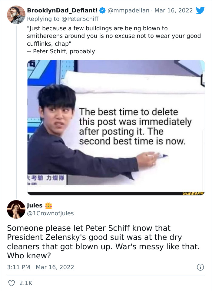 Man Is Upset The President Of Ukraine Didn't Wear A Suit When Addressing The US Congress, Voices It On Twitter, Gets A Major Reality Check Man Is Upset The President Of Ukraine Didn't Wear A Suit When Addressing The US Congress, Voices It On Twitter, Gets A Major Reality Check
