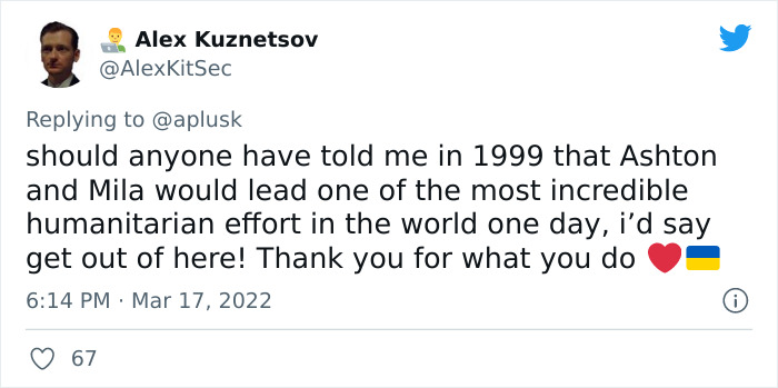 President Zelenskyy Appreciates Mila Kunis And Ashton Kutcher For Raising Almost $35M In Support Of Ukraine And Its People President Zelenskyy Appreciates Mila Kunis And Ashton Kutcher For Raising Almost $35M In Support Of Ukraine And Its People