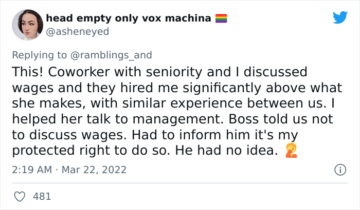 Person Tweets How They Helped Coworker Renegotiate Their Contract After Finding Out They Earn 20% Less, Sparks Debates On Twitter Person Tweets How They Helped Coworker Renegotiate Their Contract After Finding Out They Earn 20% Less, Sparks Debates On Twitter
