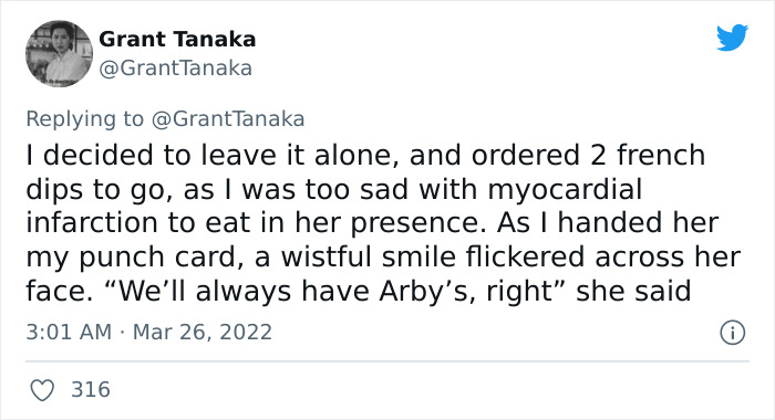 Guy With An Outstanding Sense Of Humor Recalls The Time He Got His Heart Broken By An Arby’s Employee Guy With An Outstanding Sense Of Humor Recalls The Time He Got His Heart Broken By An Arby’s Employee