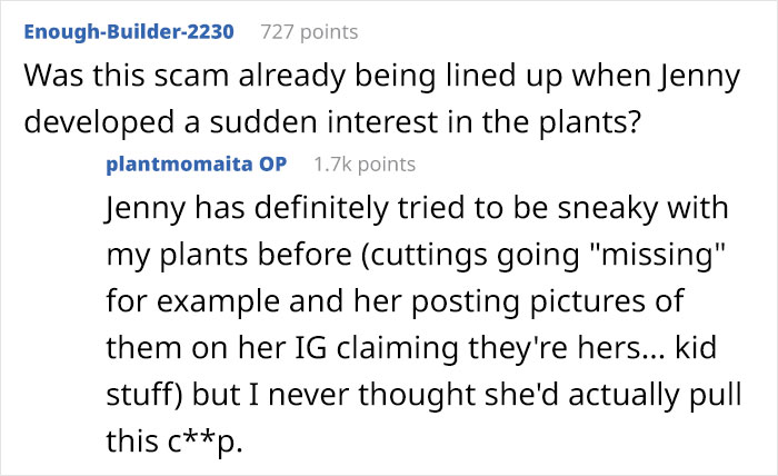 Woman Refuses To See Her Niece And Sister-In-Law After They Trim Her Houseplants And Sell The Cuttings On Marketplace Woman Refuses To See Her Niece And Sister-In-Law After They Trim Her Houseplants And Sell The Cuttings On Marketplace