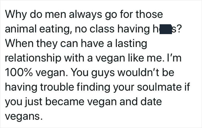Only Vegans Can Find Soulmates