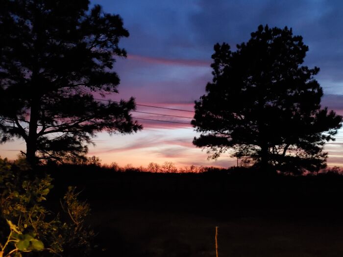 Sunset In Oklahoma On December 24, 2021