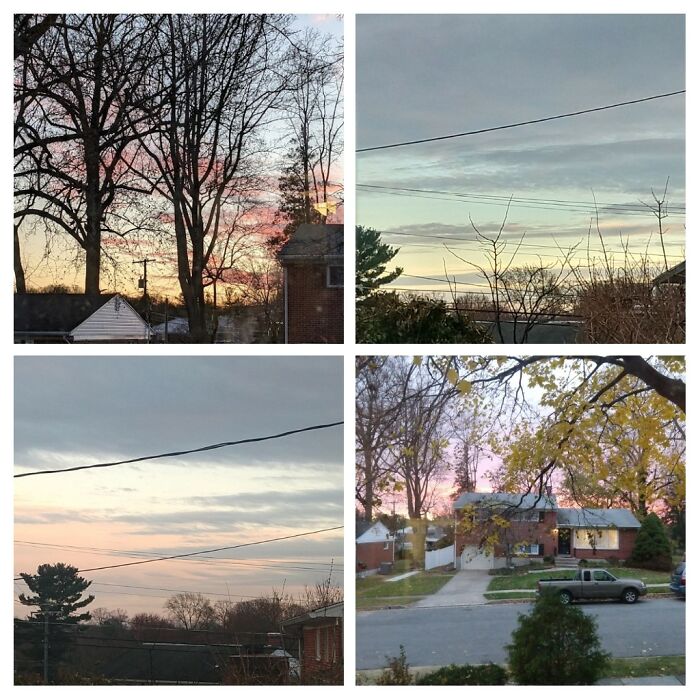 Sunsets From My Front & Back Yards