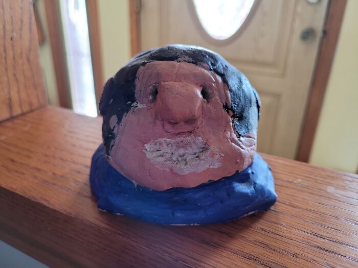 This Ceramic Piece I Made As A Kid For My Dad.
