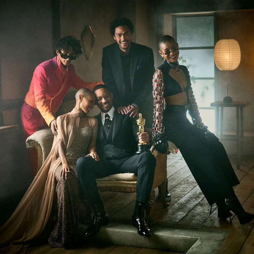 Jaden Smith, Jada Pinkett Smith, Will Smith, Trey Smith And Willow Smith