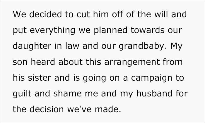 Guy Cheats On Wife, Parents Teach Him A Lesson By Replacing Him In Their Will With His Wife And Baby Guy Cheats On Wife, Parents Teach Him A Lesson By Replacing Him In Their Will With His Wife And Baby