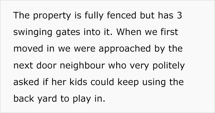 Couple Lets Neighbors' Kids Play In Their Backyard But Changes Their Mind After Neighborhood Karen Demands They Get Rid Of Their 2 Dogs Couple Lets Neighbors' Kids Play In Their Backyard But Changes Their Mind After Neighborhood Karen Demands They Get Rid Of Their 2 Dogs