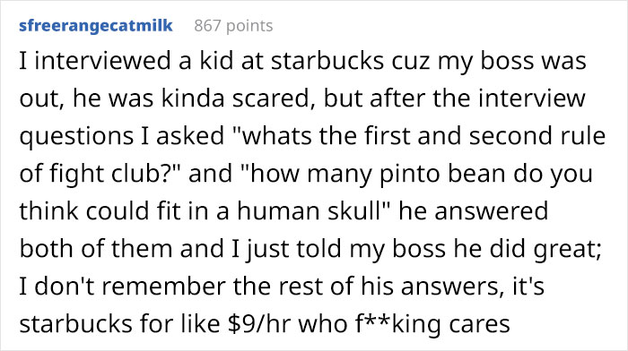 14 Times People Were Shocked By How Ridiculously Formal Minimum Wage Job Interviews Were, And Opposite Stories 14 Times People Were Shocked By How Ridiculously Formal Minimum Wage Job Interviews Were, And Opposite Stories