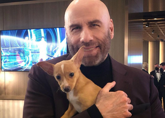 Puppy Named Mac N Cheese Wins Big At The Oscars As John Travolta Adopts Him After Betty White Tribute