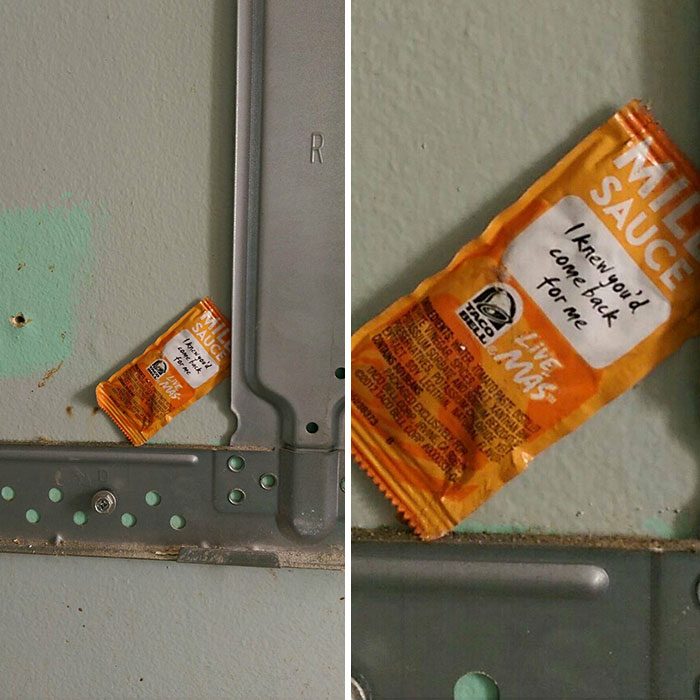 Remodeling The Kitchen And Pulled The Microwave Off The Wall. He Never Gave Up Hope