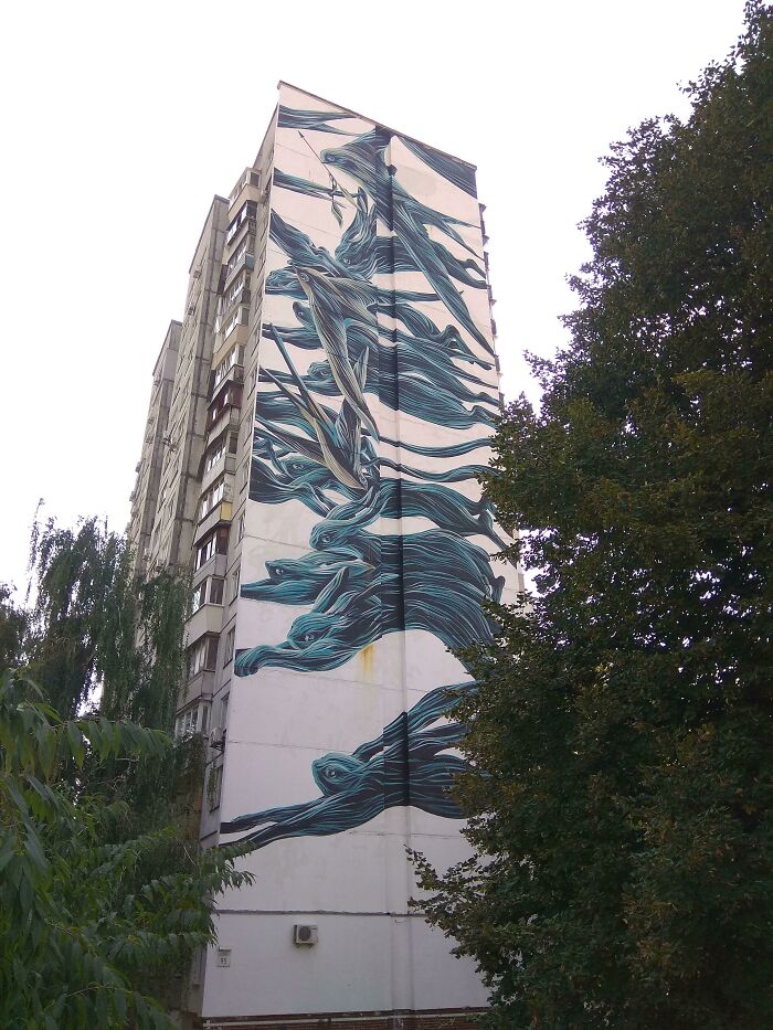 Birds And Rabbits Mural In Kyiv