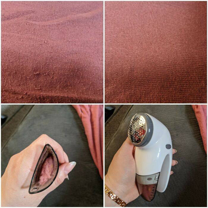 Save Clothes From The Trash With A $10 Fabric Shaver. Sweater Went From Fuzzy And Pilled To Like New In A Matter Of Minutes